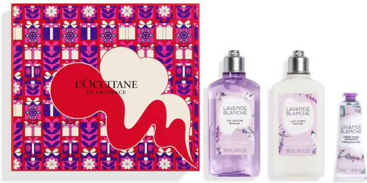 L'Occitane en Provence Lavande Blanche Cofanetto 250 ML Gel Doccia + 250 ML Latte Corpo + 30 ML Crema Mani