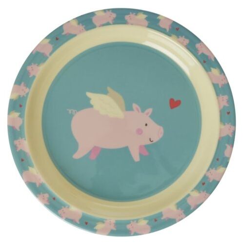 Rice melamine kinderbord cute pigs in space