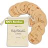 myBamboo Mijlpaalkaarten baby bamboe hout 24 mijlpalen op mooie bamboeschijven als cadeau voor babyshower voor zwangere vrouwen, aanstaande moeders, aanstaande ouders.