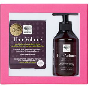 New Nordic Hair Volume Gift Box - Hårvolum 30 Tab + Shampoo 250 ml - 1 Pakker