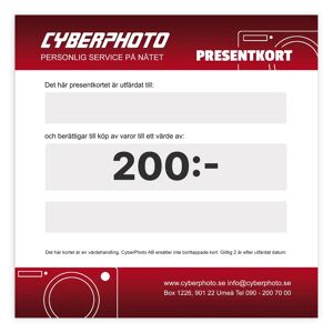 CyberPhoto Presentkort 200kr