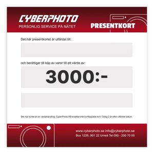 CyberPhoto Presentkort 3000kr