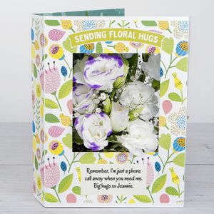 www.flowercard.co.uk Get Well Soon Flowers with Spray Carnations, Lisianthus, White Gypsophila and Pittosporum