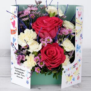 www.flowercard.co.uk Dutch Roses and Lemon Carnations Engagement Flowers