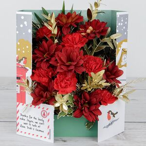 www.flowercard.co.uk Carnations and Chrysanthemums in a Personalised Flowercard