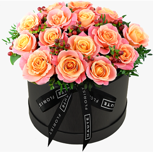 Perfectly Pink - Hat Box Flowers - Hat Box Roses - Luxury Hat Box Flowers - Roses in a Hat Box - Hat Box Flower Delivery - Haute Florist