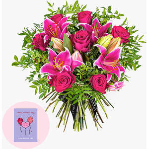 Haute Florist Rose & Oriental Lily with FREE Card