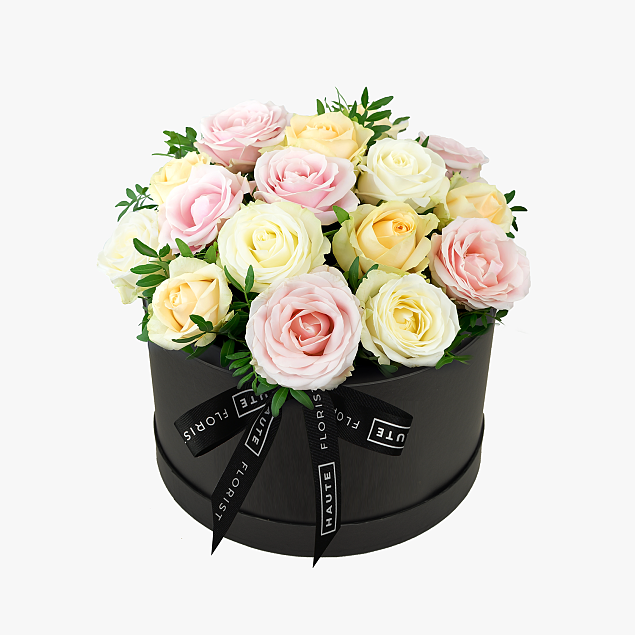 Avalanche Affection - Hat Box Roses - Hat Box Flowers - Flowers in a Hat Box - Hat Box Flower Delivery - Haute Florist
