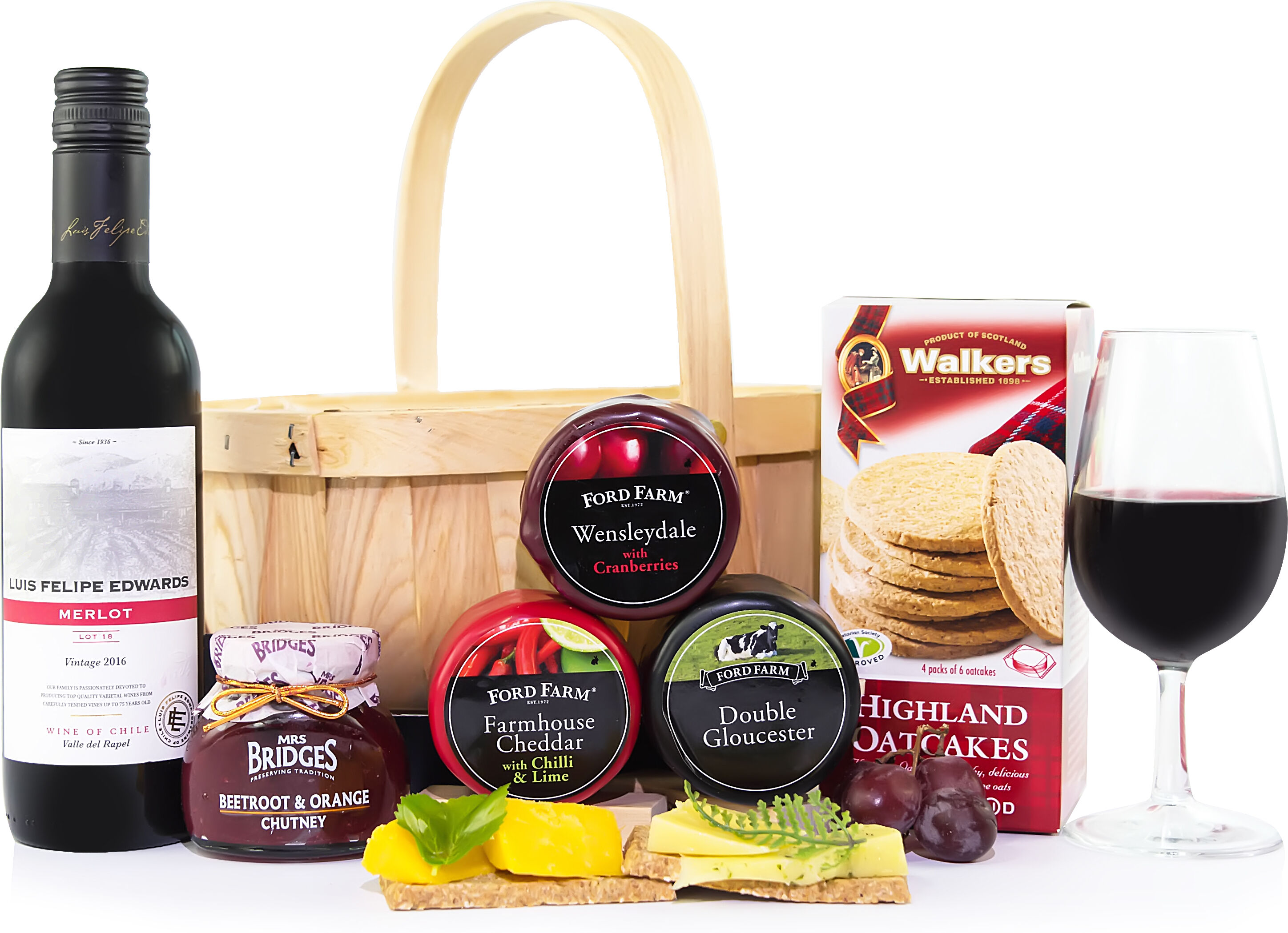 Cheese and Wine Basket - Cheese Hampers - Cheese Gifts - Cheese Gift Baskets - Cheese and Wine Hampers - Cheese and Wine Gifts