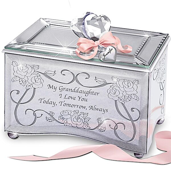 The Bradford Exchange "Today, Tomorrow & Always" Personalized Music Box for Granddaughters