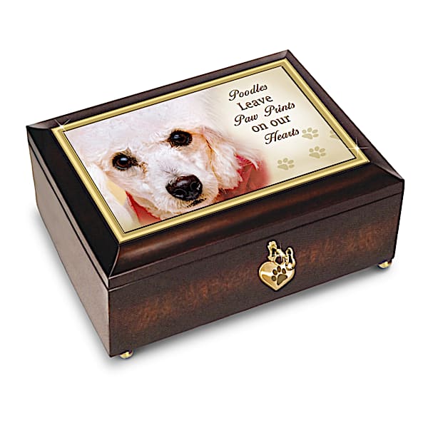The Bradford Exchange Poodles Leave Paw Prints On Our Hearts Music Box