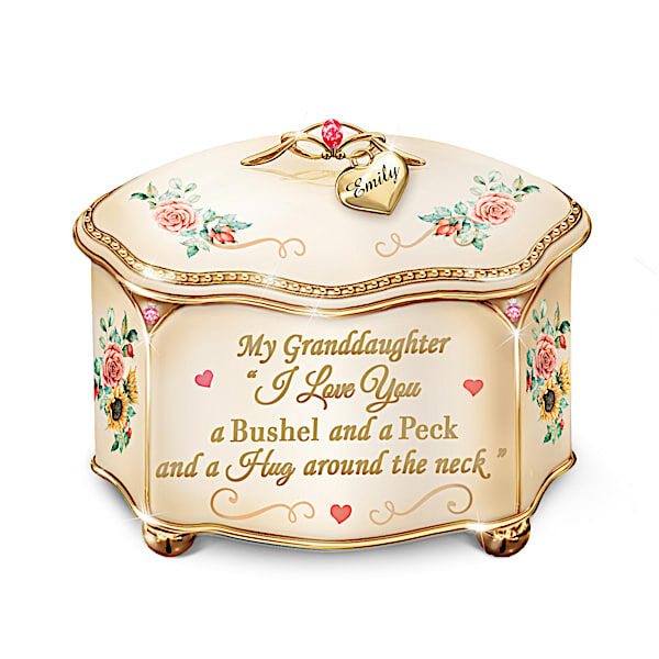 The Bradford Exchange A Bushel And A Peck Personalized Granddaughter Music Box