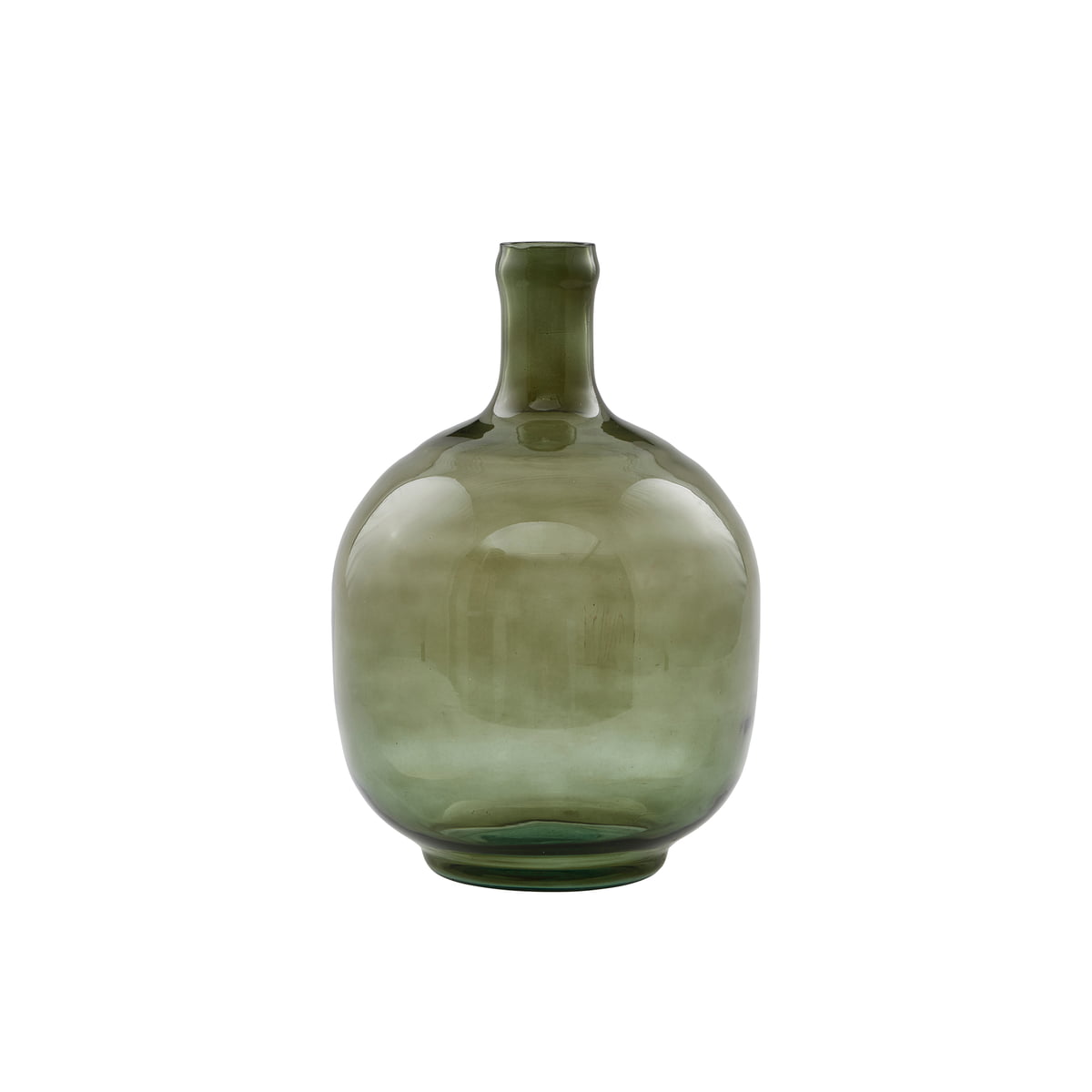 House Doctor - Tinka Vase, Ø 16,5 x H 23,5 cm, dunkelgrün