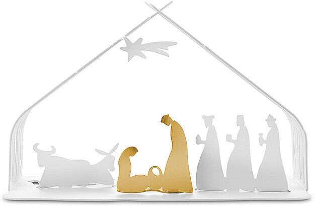 Auf Lager ALESSI Weihnachtskrippe Bark Crib 8003299429684 weiß EG