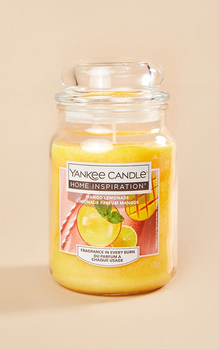 PrettyLittleThing Yankee Candle Home Inspiration Large Jar Mango Lemonade  - Yellow - Size: One Size