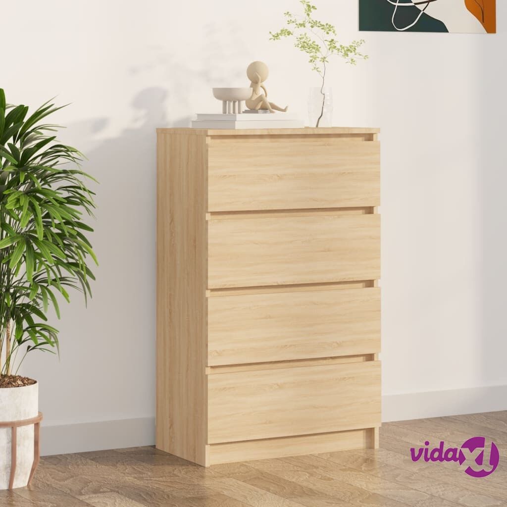 vidaXL Sideboard Sonoma Oak 60x35x98.5 cm Chipboard