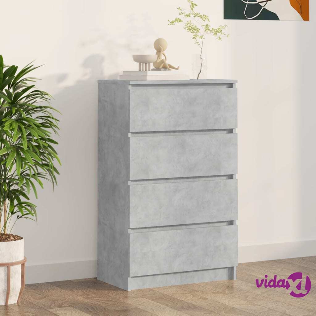 vidaXL Sideboard Concrete Grey 60x35x98.5 cm Chipboard