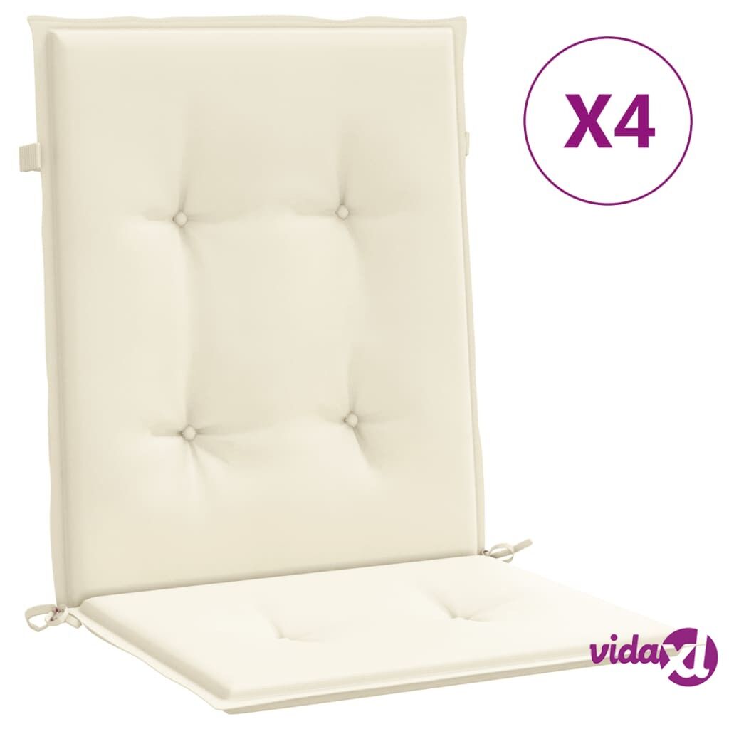 vidaXL Garden Chair Cushions 4 pcs Cream 100x50x3 cm