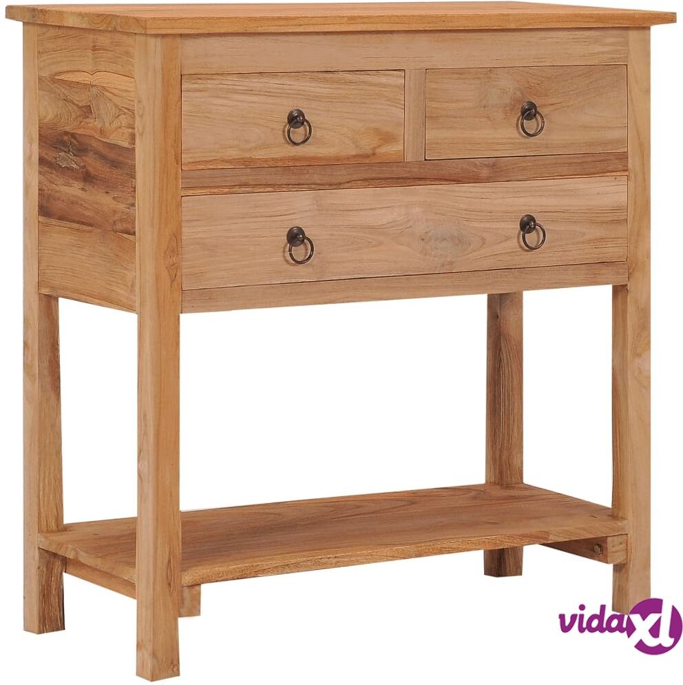 vidaXL Sideboard 78x35x80 cm Solid Teak Wood