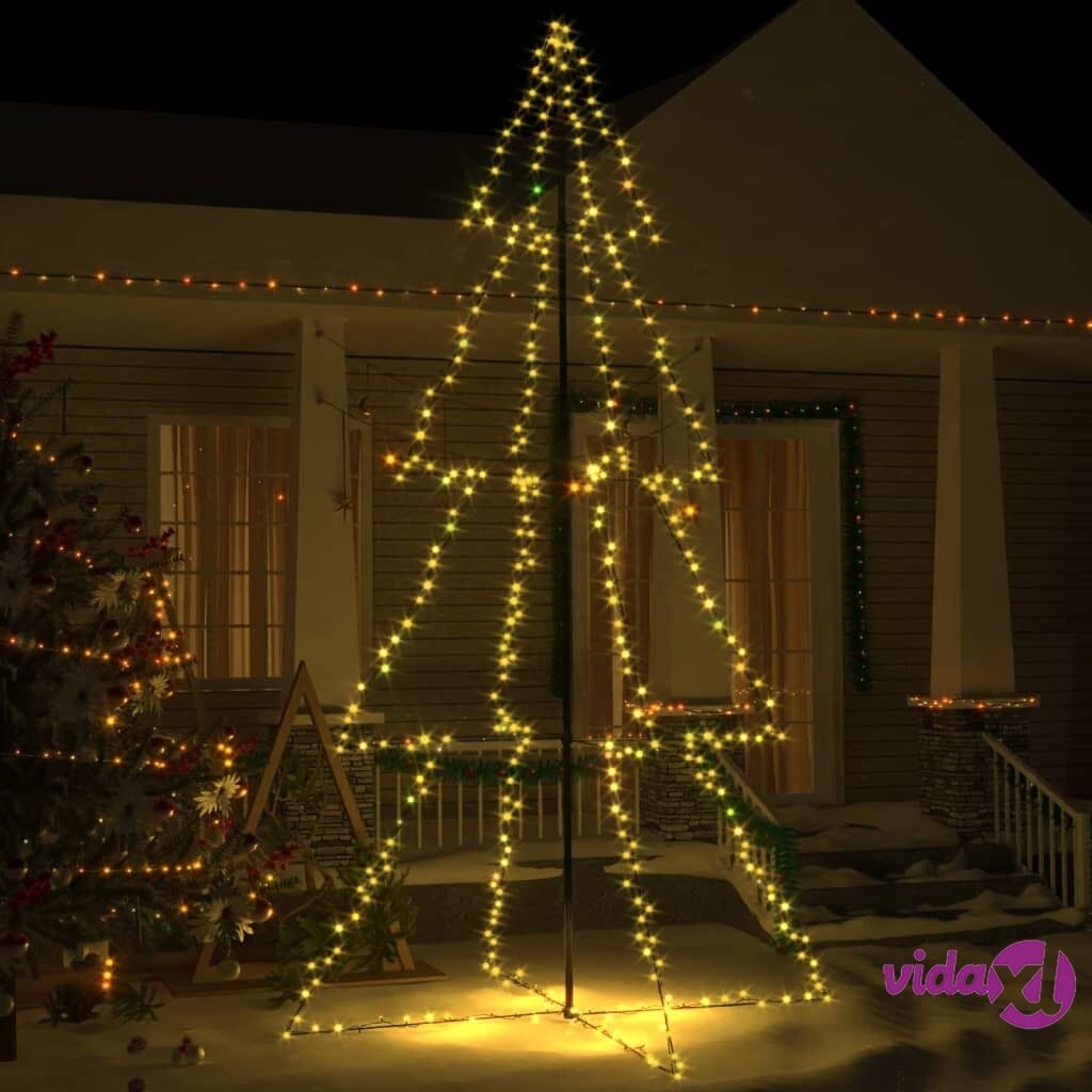 vidaXL Christmas Cone Tree 360 LEDs Indoor and Outdoor 143x250 cm