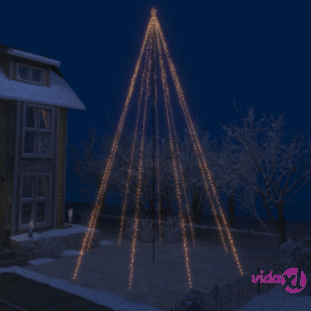 vidaXL LED Christmas Waterfall Tree Lights Indoor Outdoor 1300 LEDs 8 m