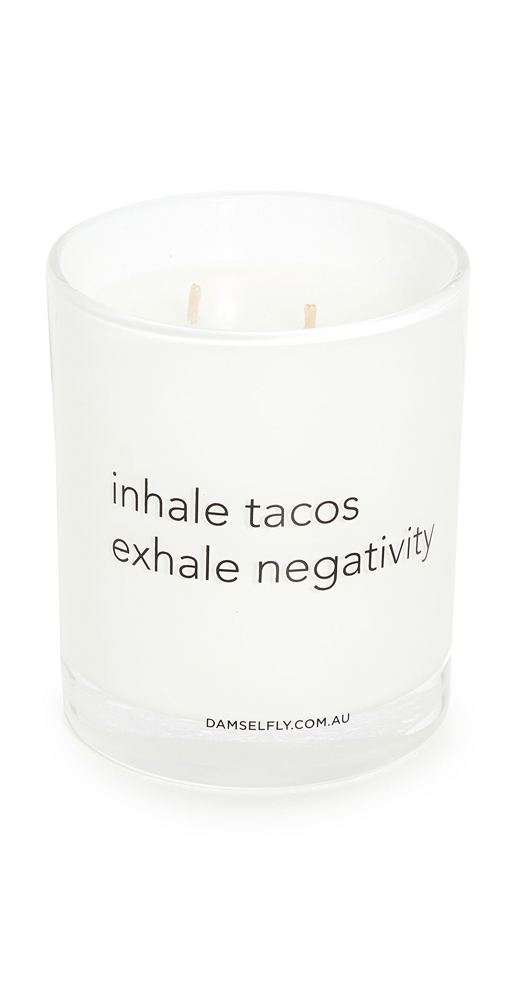 Damselfly Inhale Tacos - Large 300G White Candle White One Size    size: