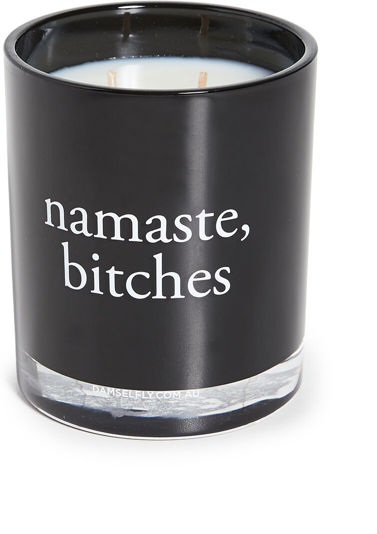 Damselfly Namaste, Bitches- Large 300G Black Candle Black One Size    size: