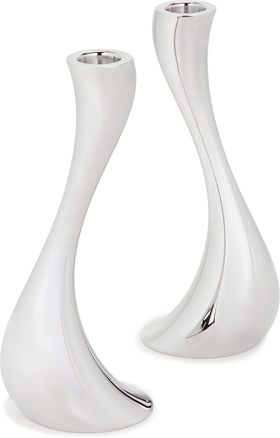 Jensen Georg Jensen Cobra Candleholder Medium 2 Pcs Stainless Steel One Size    size: