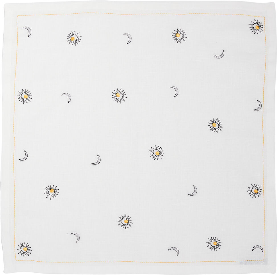 Kim Seybert Bohemia Napkin Yellow/White One Size    size: