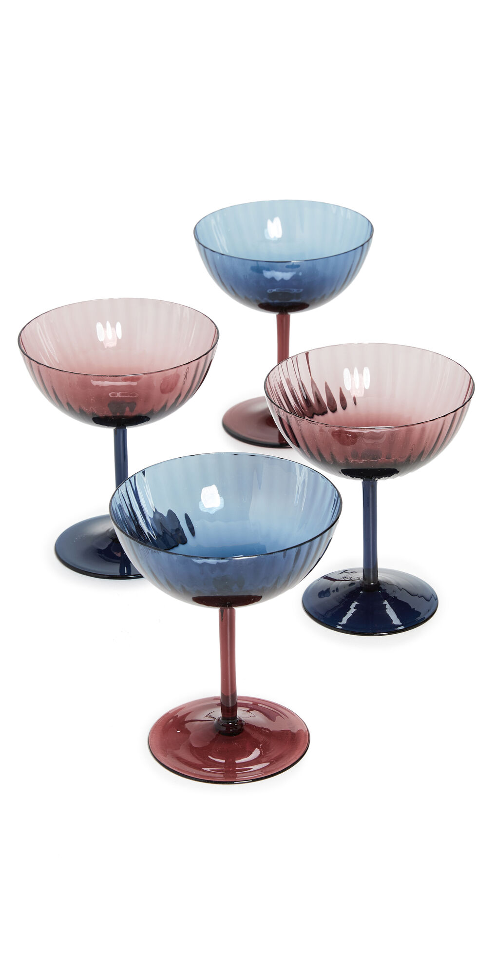 La Double J Champagne Coupe Set of 4 Mixed One Size  Mixed  size:One Size