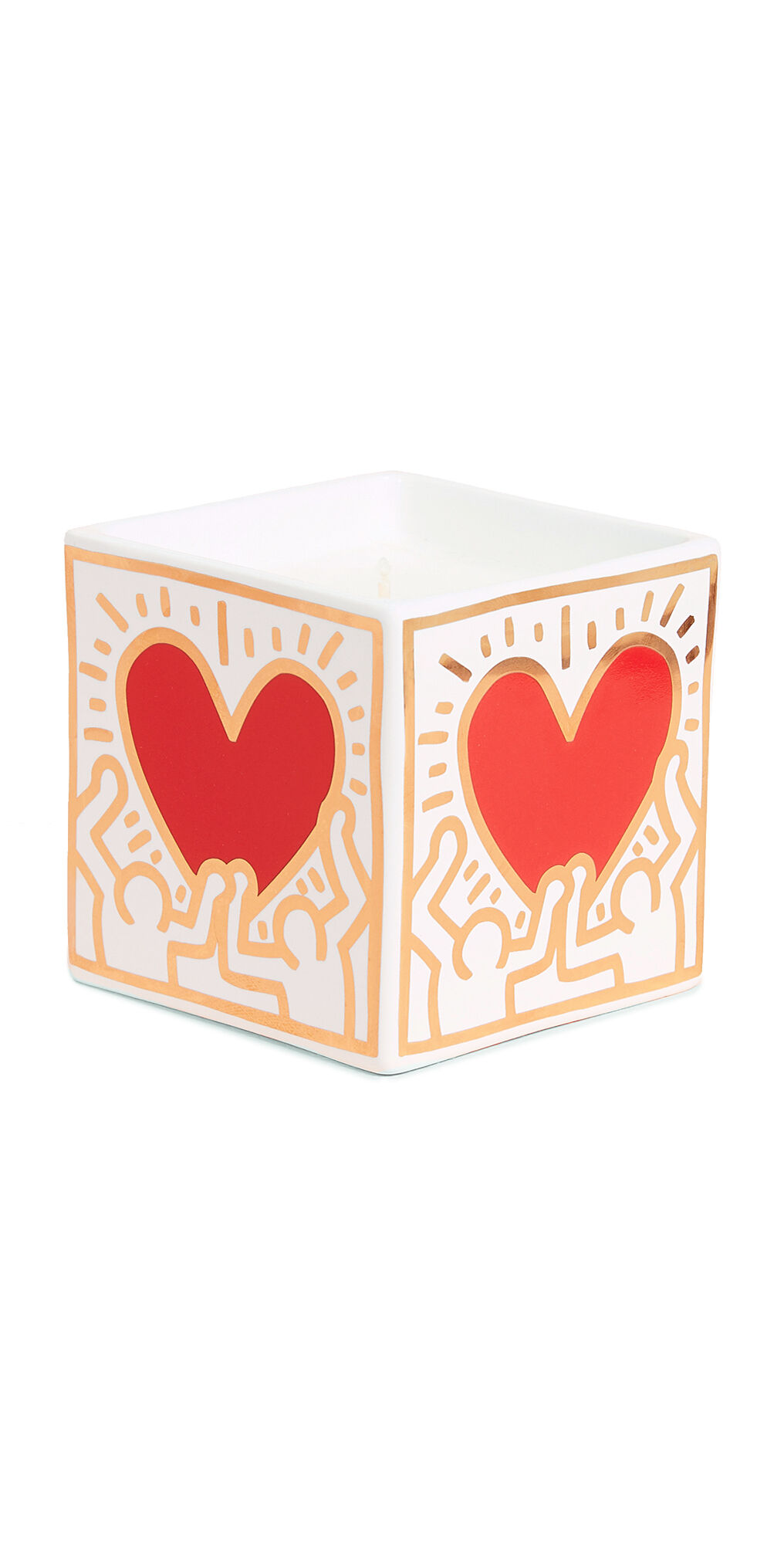 Ligne Blanche x Keith Haring Heart Square Candle Red/Gold One Size  Red/Gold  size:One Size