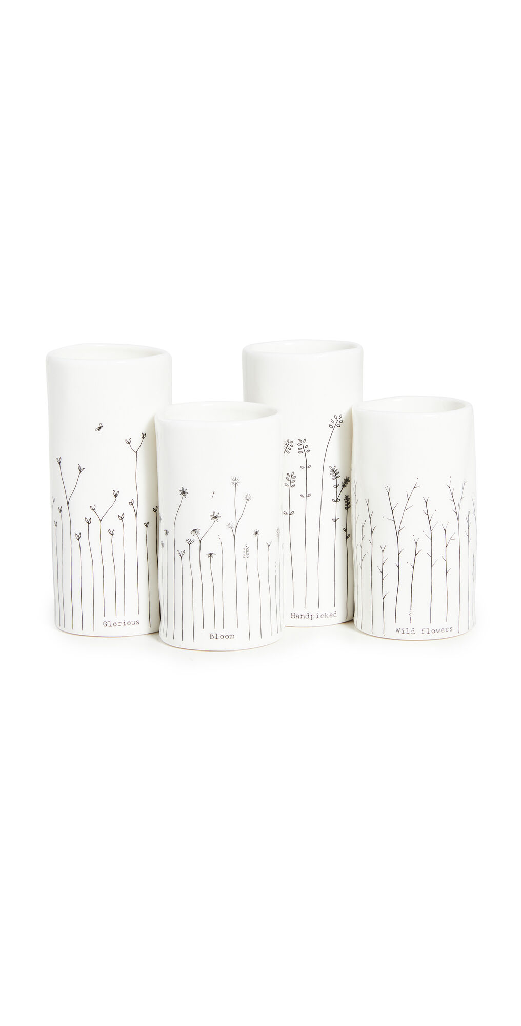 Shopbop Home Shopbop @Home Organic Shape Vase Set White One Size    size: