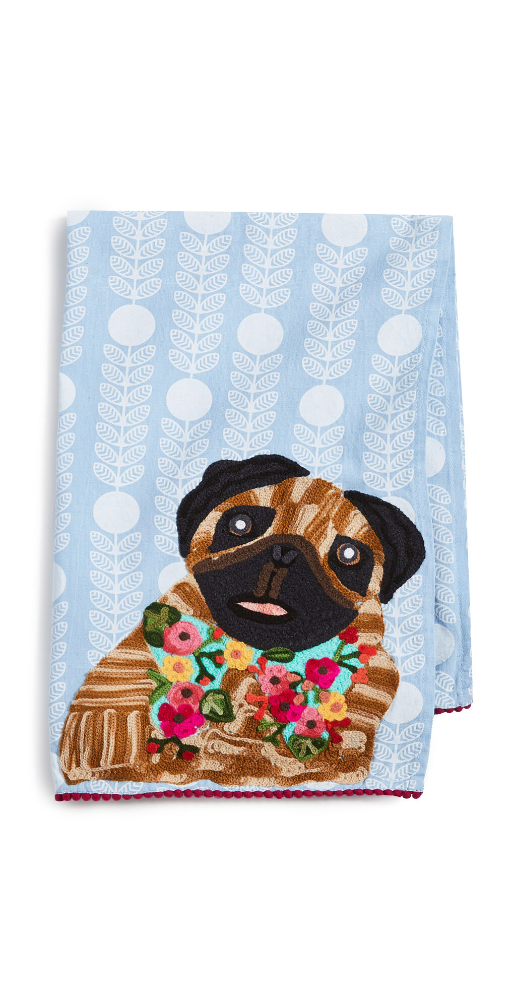Shopbop Home Shopbop @Home Pug Tea Towel Blue One Size    size: