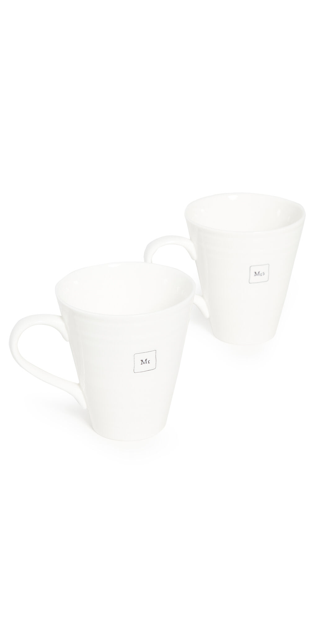 Shopbop Home Shopbop @Home Mr and Mrs Mugs Set White One Size    size: