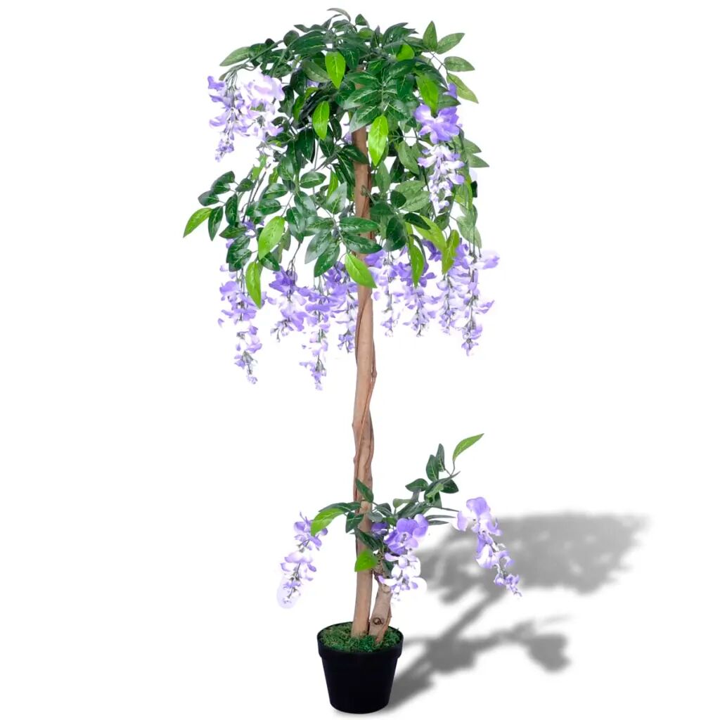 vidaXL Wisteria artificiel avec Pot 120 cm