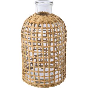 Creativ home Tischvase »Vase aus Glas«, (1 St.), mit Mesh-Überzug braun