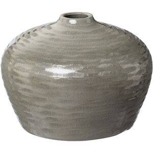 Creativ deco Tischvase »HUMILIS«, (1 St.), aus Keramik, mit Streifenmuster grau