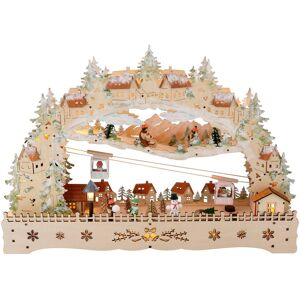 my home Schwibbogen »Weihnachtsdeko«, mit bewegter Seilbahn und beleuchteten... holzfarben  B/H: 57 cm x 39 cm