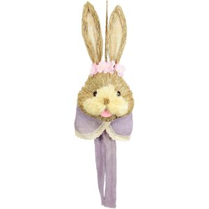 I.GE.A. Dekofigur »Tierfigur Bast-Hasenkopf Hase Osterhasen Deko Ostern... violett