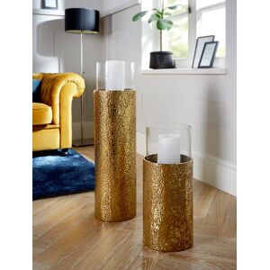 Home affaire Windlicht, (1 St.), Bodenwindlicht, aus Metall, mit Glaseinsatz,... goldfarben