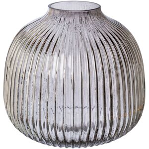 Creativ home Kugelvase »MONTE«, (1 St.), Vase aus Glas, mit Schliffstruktur,... grau