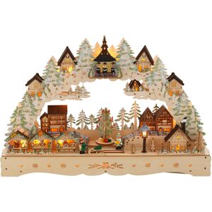 my home Schwibbogen »LED Weihnachtsleuchter mit drehendem Baum und Musik,... natur/grün/bunt  B/H/T: 57 cm x 41 cm x 10 cm