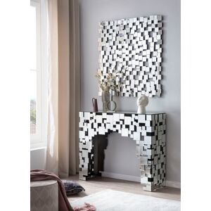 SalesFever Wandspiegel, Mosaikdesign aus Spiegelglasquadraten Silber/Verspiegelt