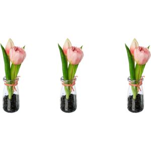 my home Kunsttulpe »Tulpen in Vase« rosa Größe