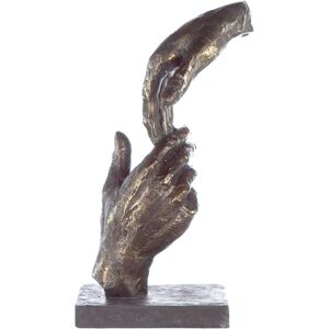 Casablanca by Gilde Dekofigur »Skulptur Two Hands, bronzefarben/grau«,... bronzefarben/grau Größe