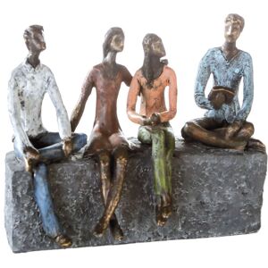 Casablanca by Gilde Dekofigur »Skulptur Network«, Dekoobjekt, Höhe 21 cm, mit... bronzefarben Größe