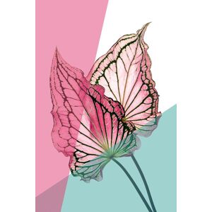 queence Acrylglasbild »Blätter« rosa Größe