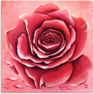 Artland Wandbild »Rote Rose handgemalt«, Blumen, (1 St.), als Alubild,... rot Größe