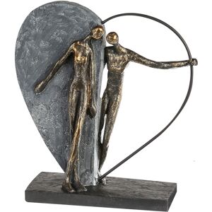 Casablanca by Gilde Dekofigur »Skulptur Herzklopfen, bronzefarben/grau«,... bronzefarben/grau Größe