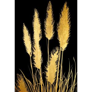 Leonique Acrylglasbild »Pampas Gras - Acrylbilder mit Blattgoldfarben... Goldfarben Größe